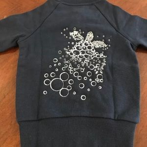 NWT Vilebrequin Kids' Sweatshirt Zipper Navy Big Back Logo New Cotton 2 ANS